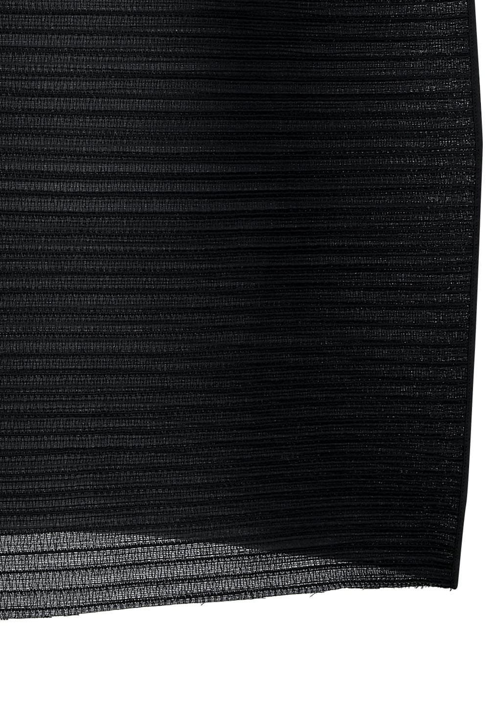 pleats curved skirt, black