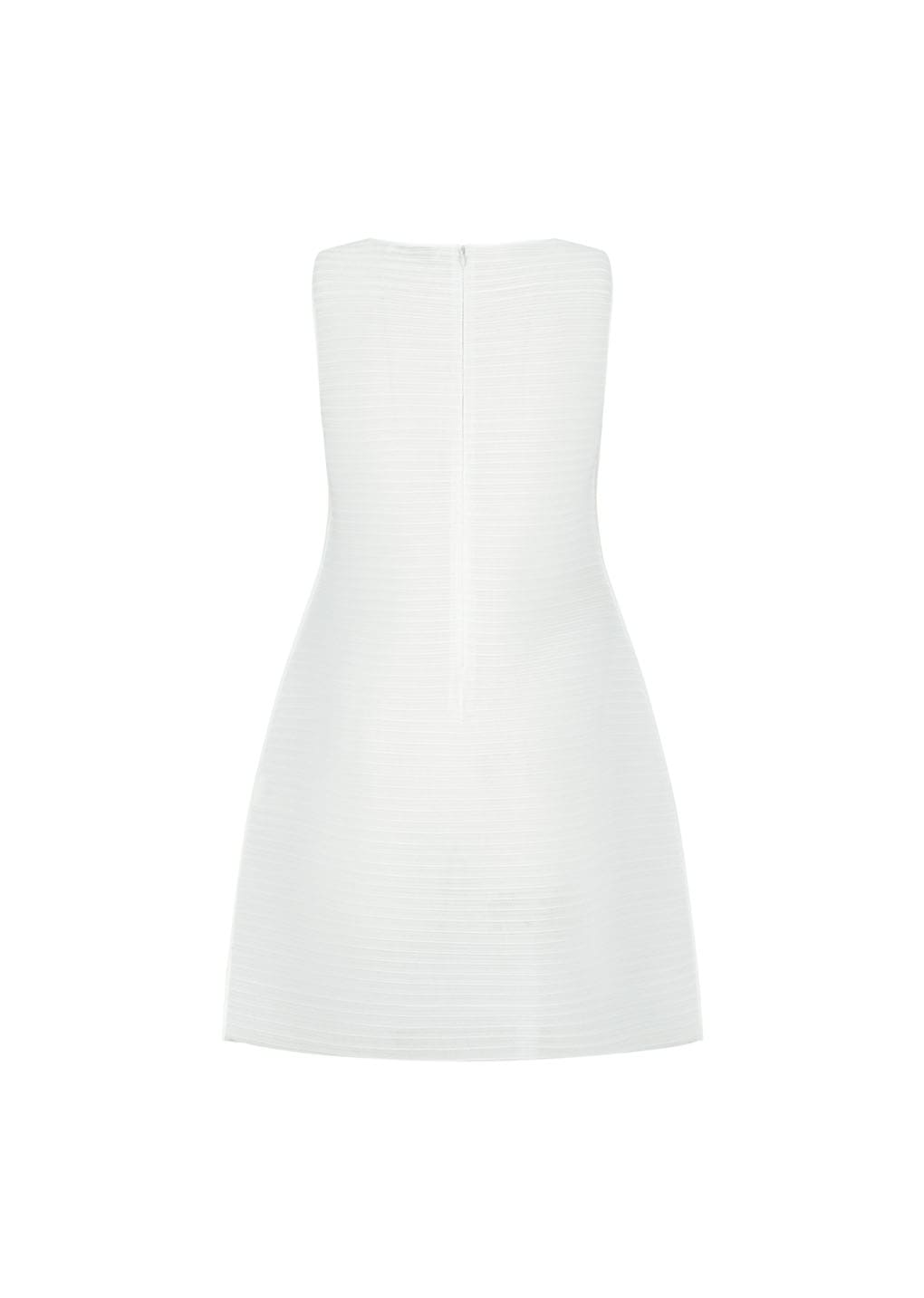 pleats hourglass mini dress, white hover