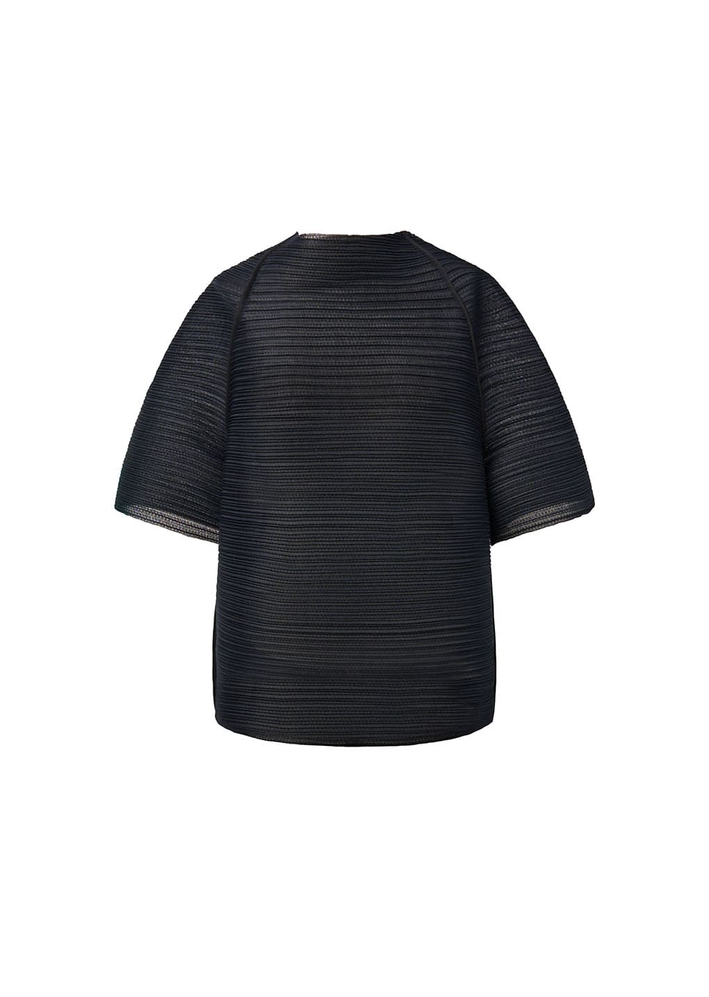 pleats raglan top, black