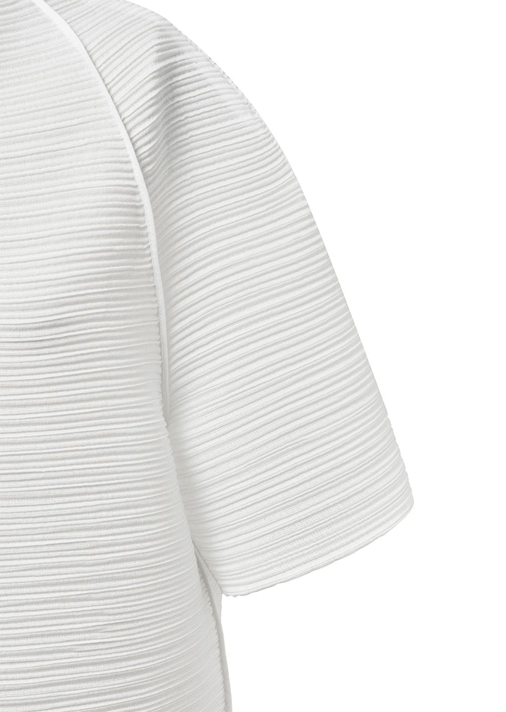 pleats raglan top, white