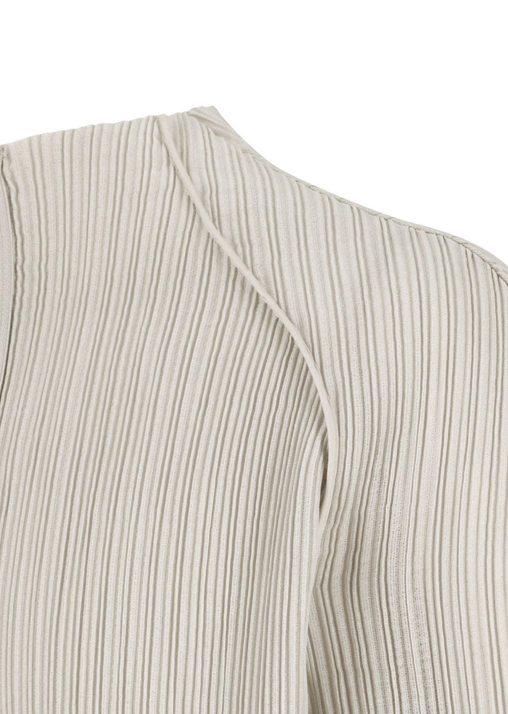 pleats zip up jumper, beige