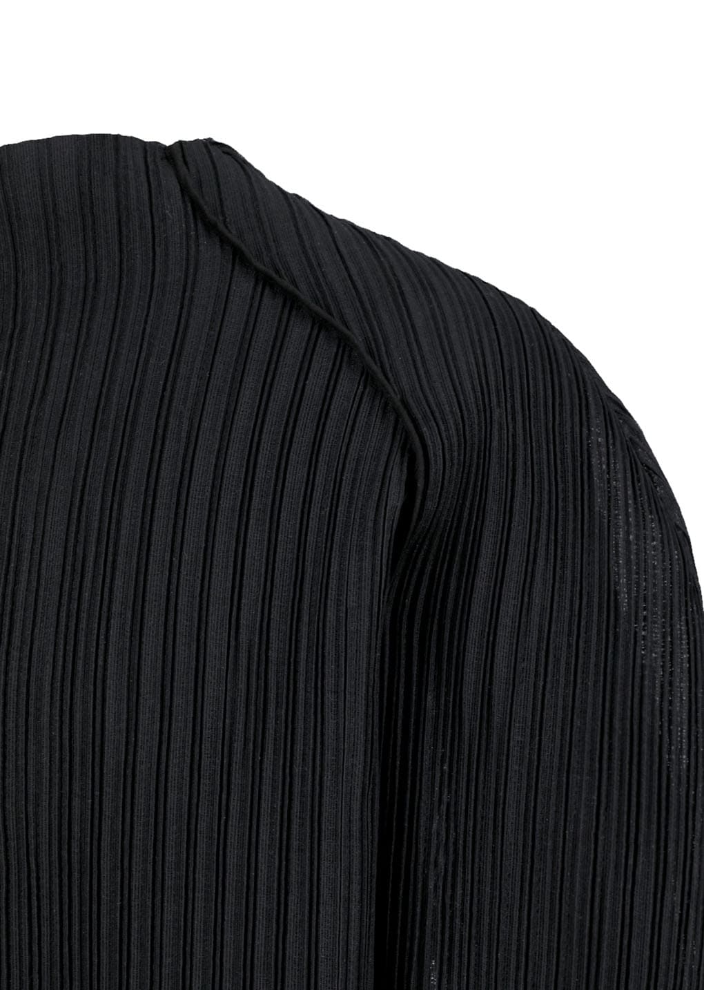 pleats zip up jumper, black