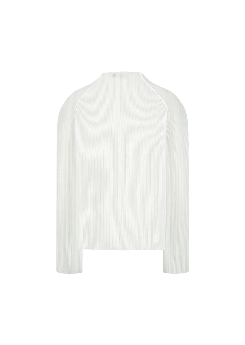 pleats zip up jumper, white hover