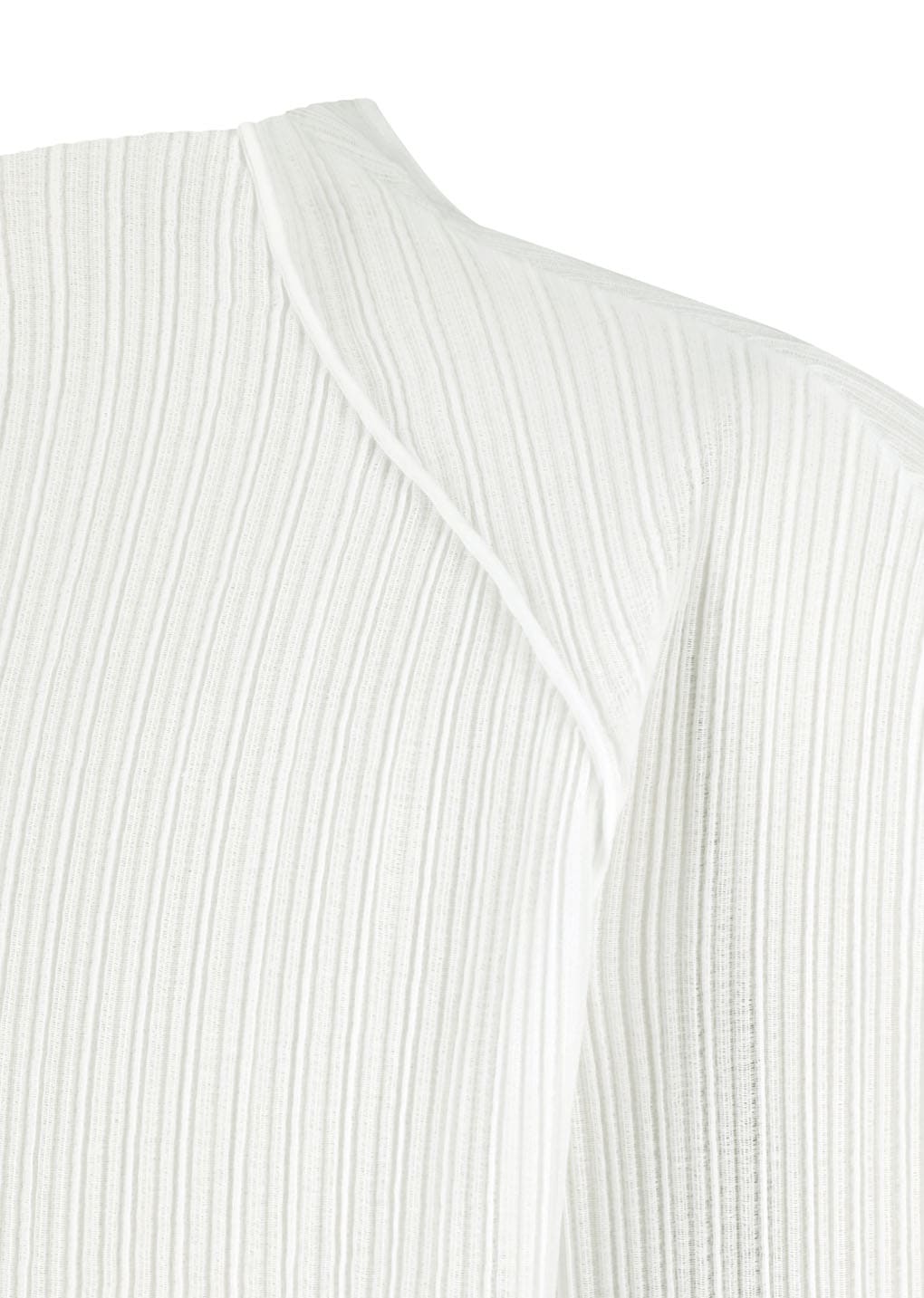 pleats zip up jumper, white