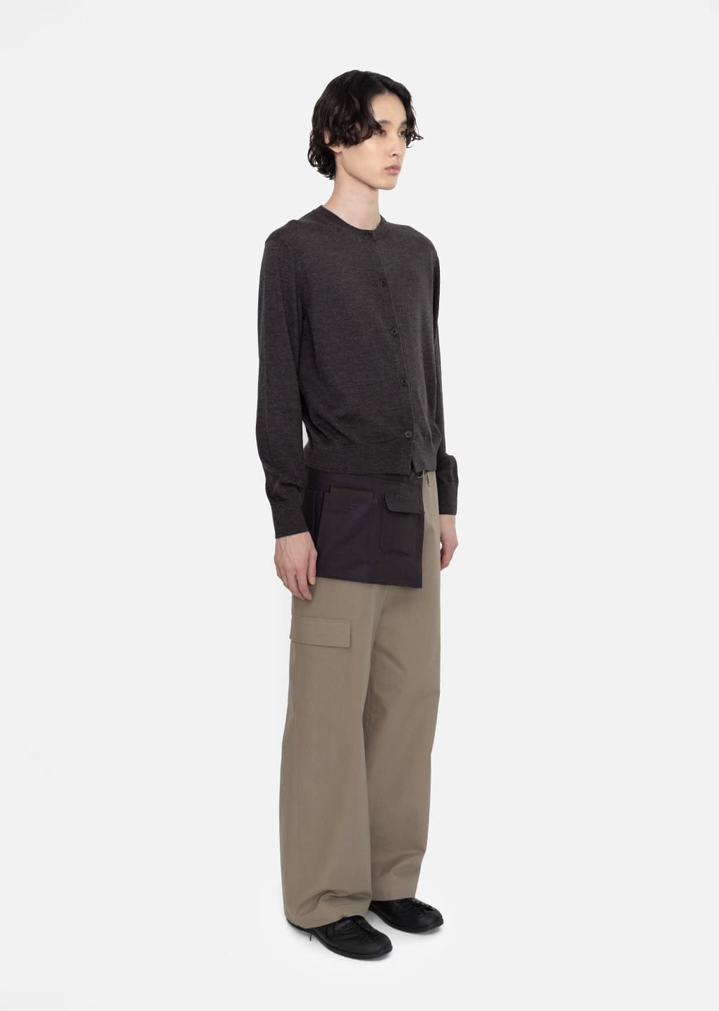 pocket apron, charcoal