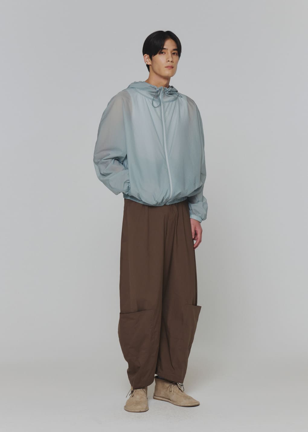 pocket work pants, brown