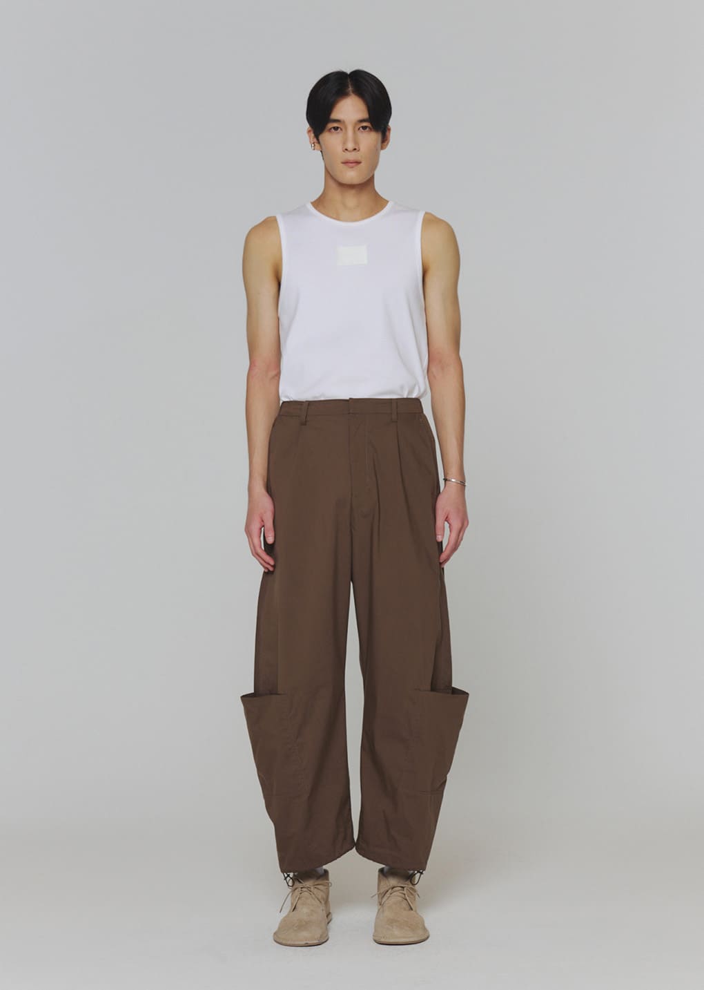 pocket work pants, brown