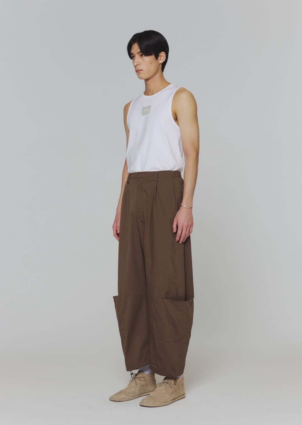 pocket work pants, brown