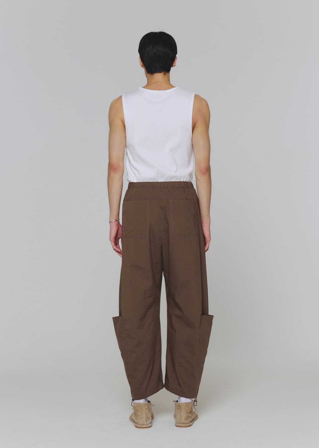 pocket work pants, brown