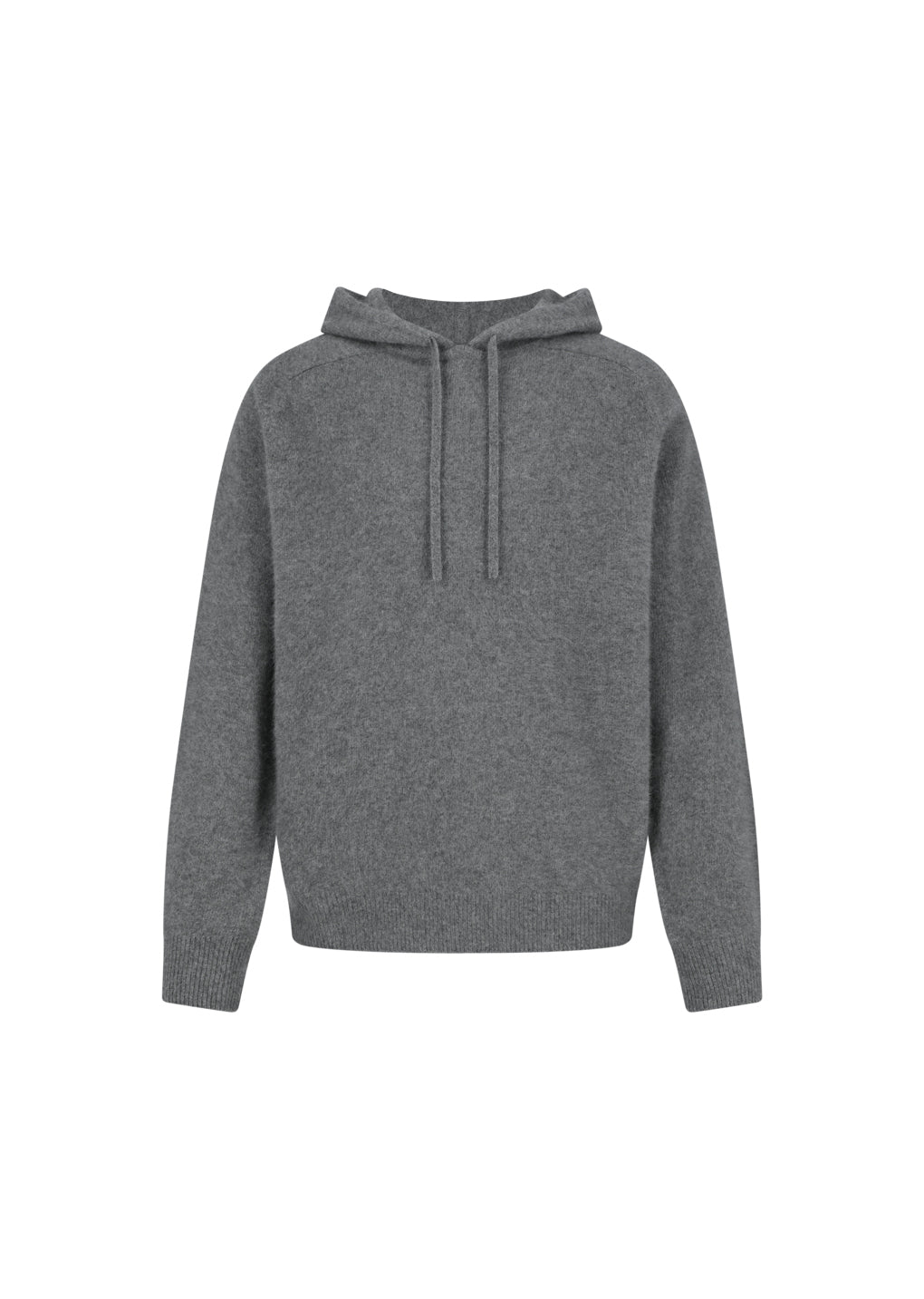 racoon hoodie knit, charcoal