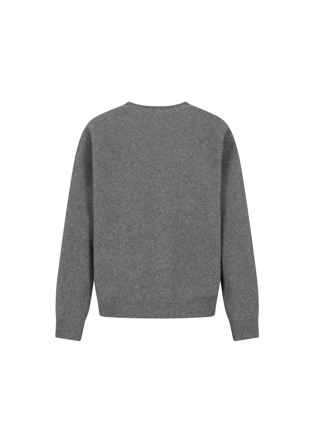 racoon v-neck knit, charcoal