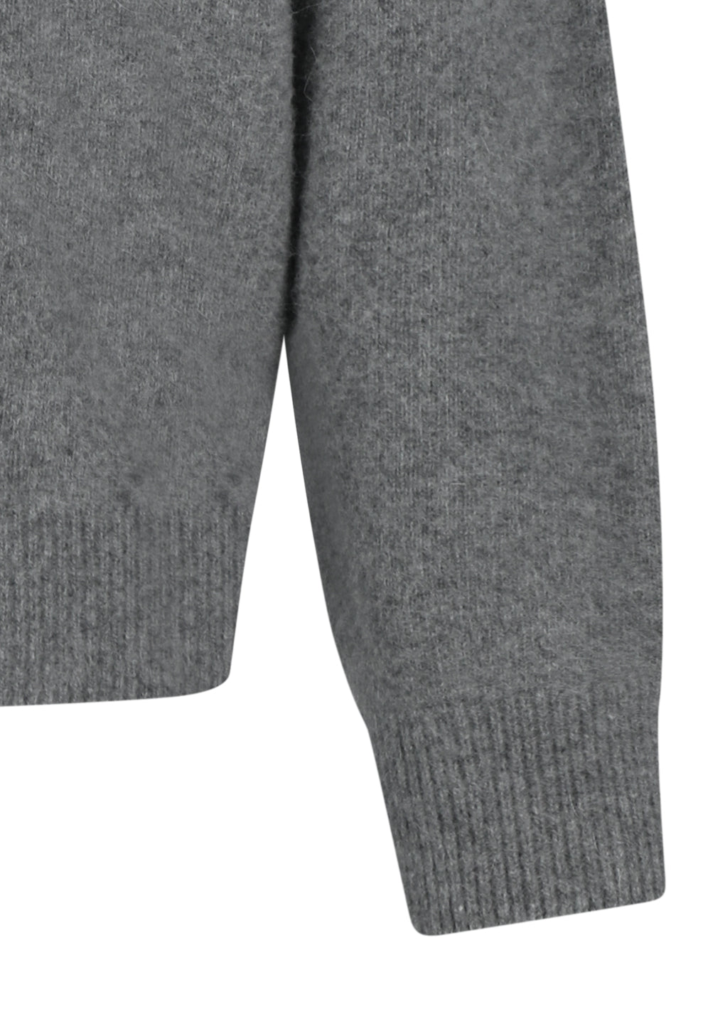 racoon v-neck knit, charcoal