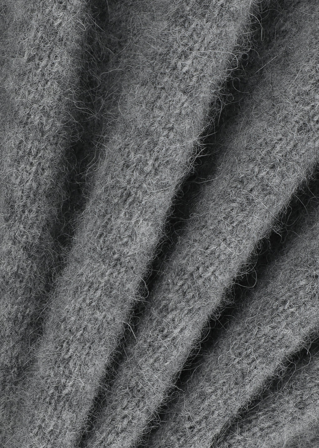 racoon v-neck knit, charcoal