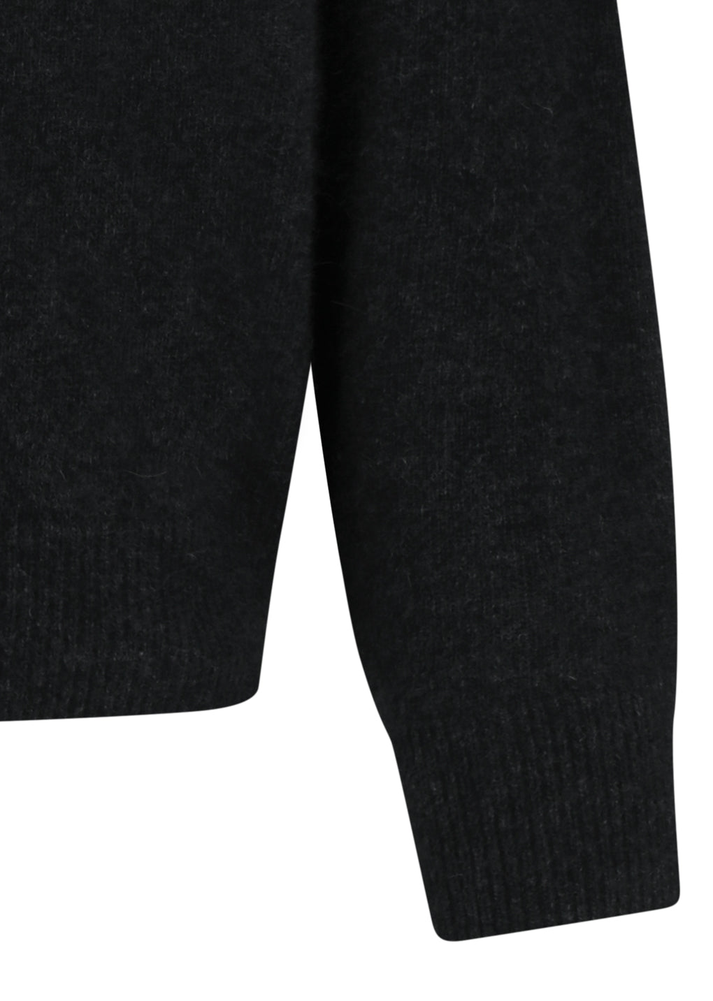 racoon v-neck knit, dark grey