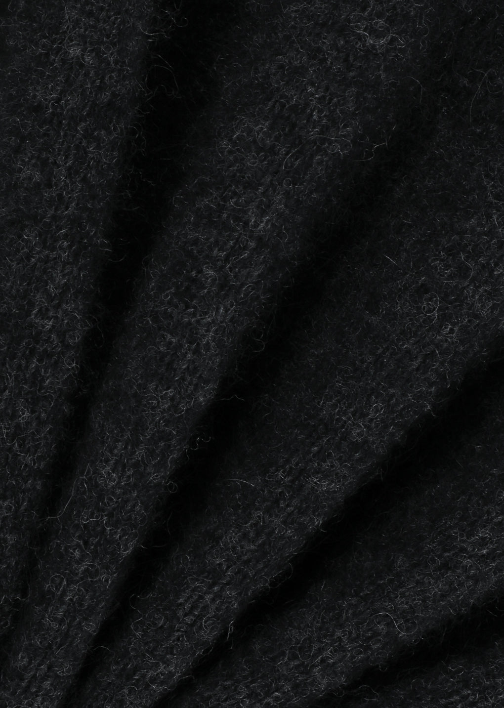 racoon v-neck knit, dark grey