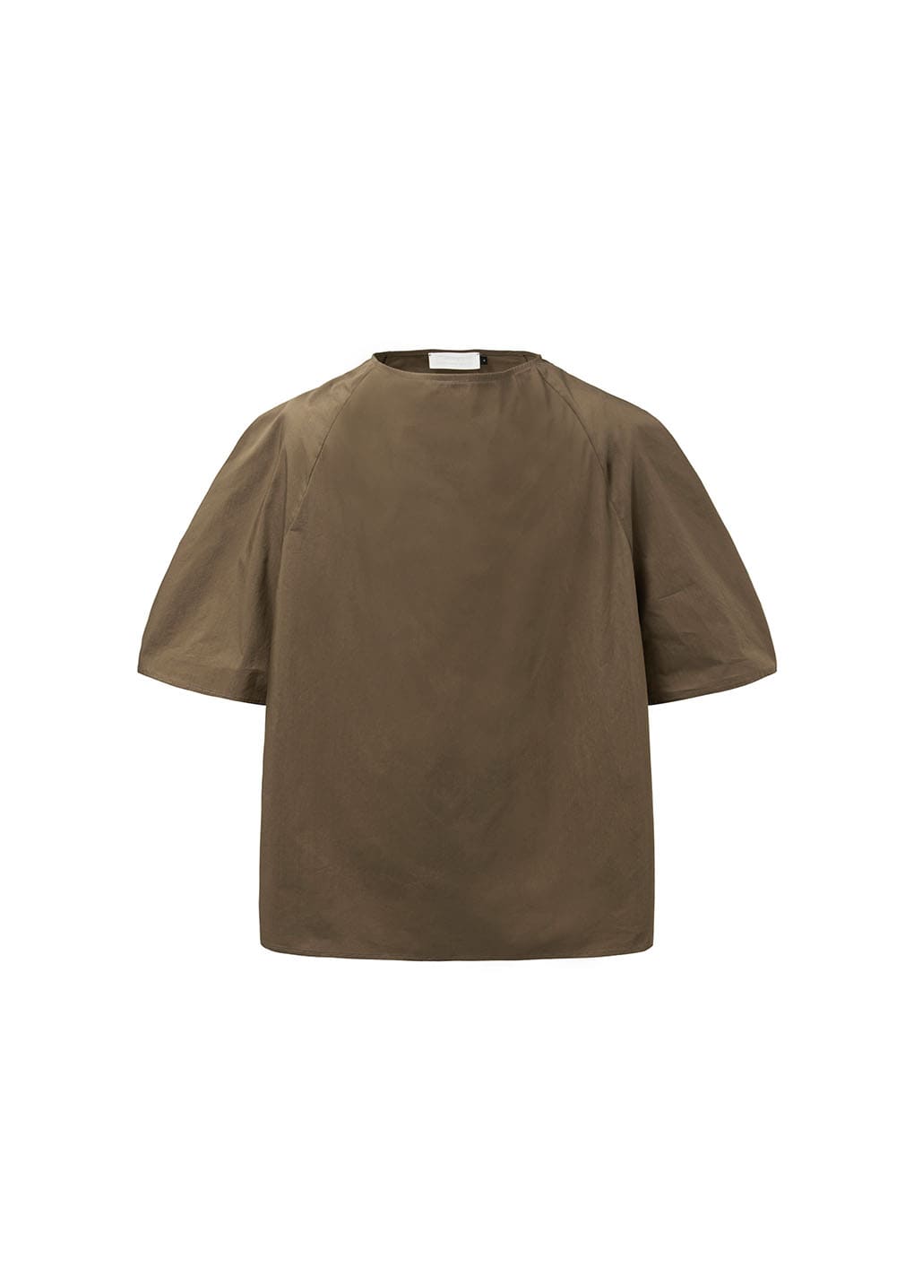 raglan cowl neck top, brown