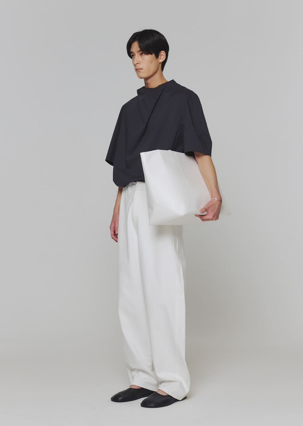 raglan cowl neck top, charcoal