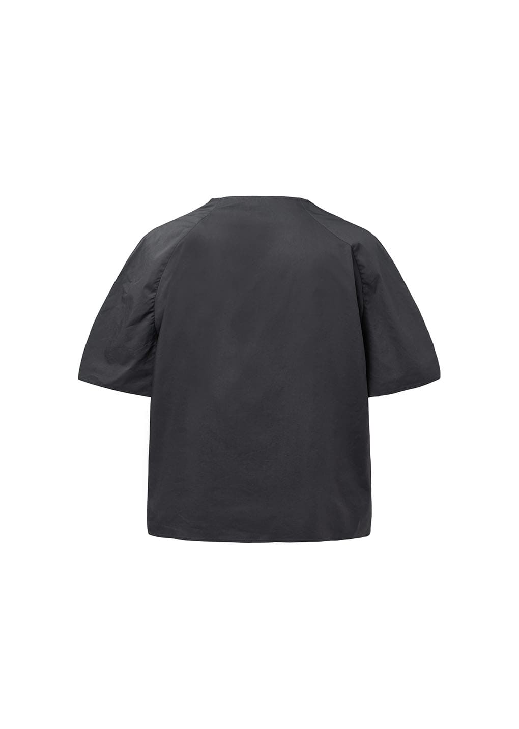 raglan cowl neck top, charcoal