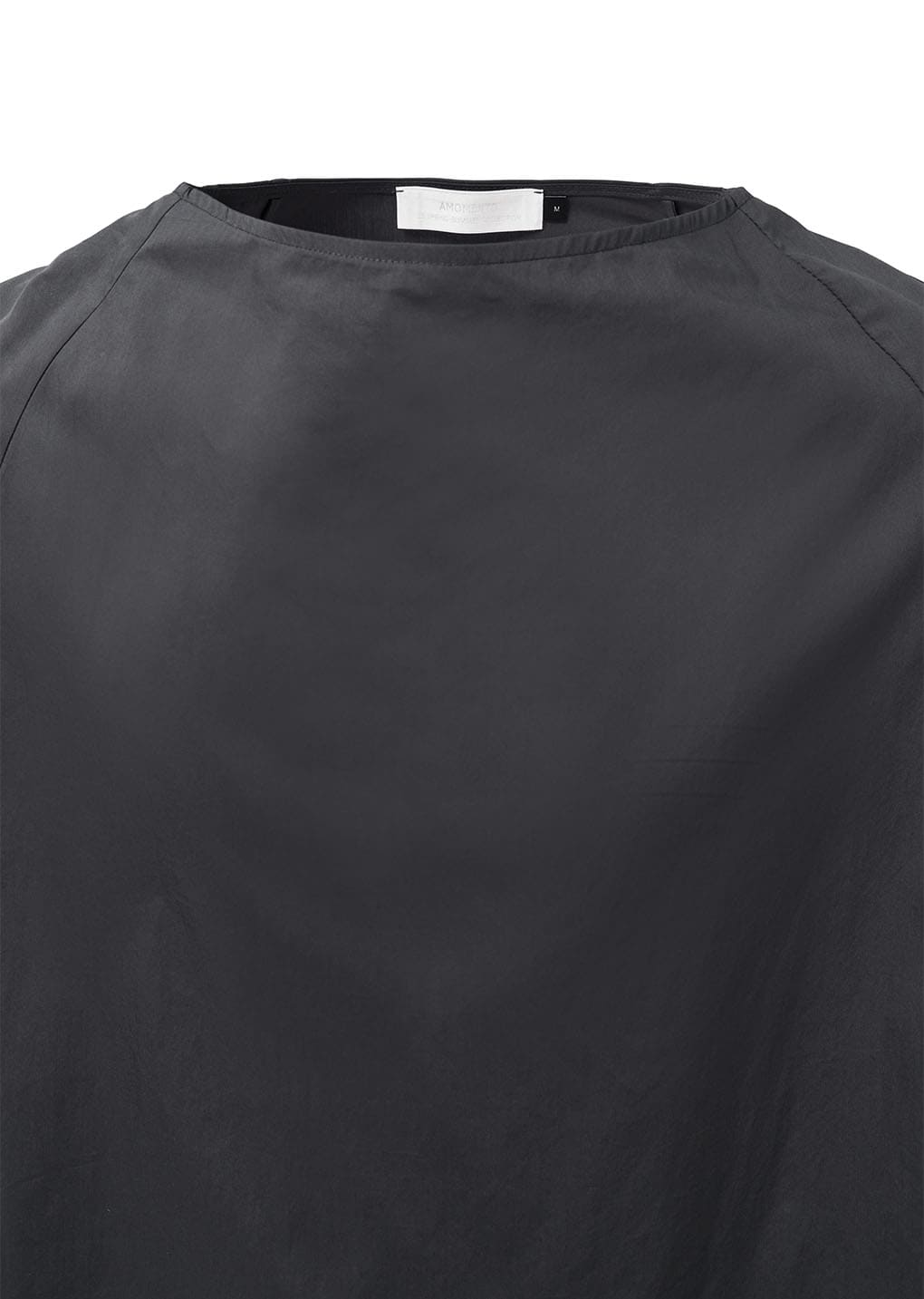 raglan cowl neck top, charcoal
