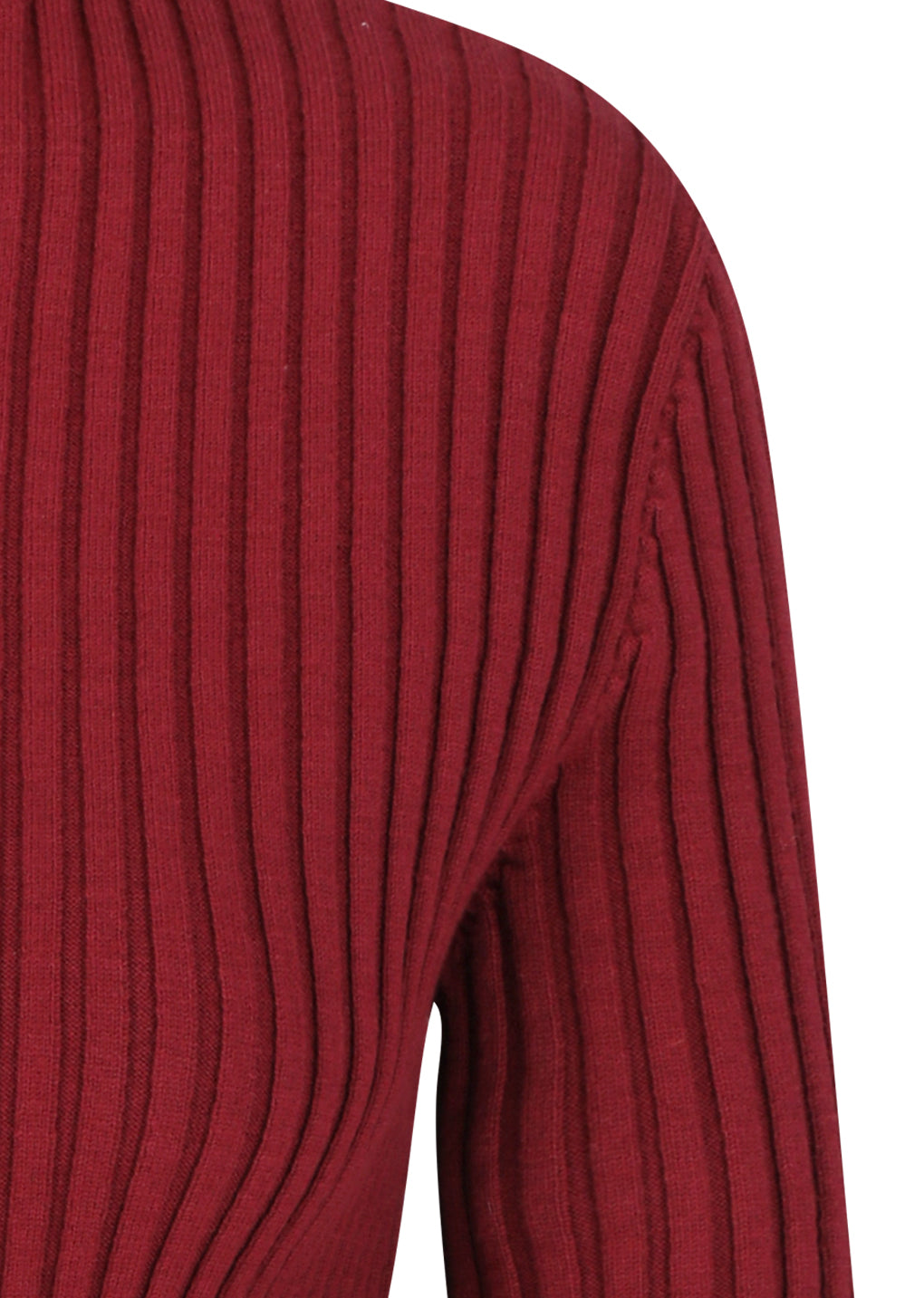 ribbed high neck zip up, burgundy