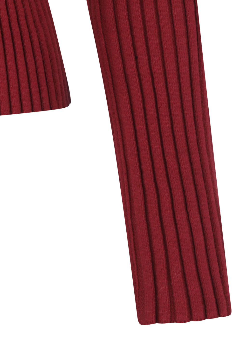 ribbed high neck zip up, burgundy