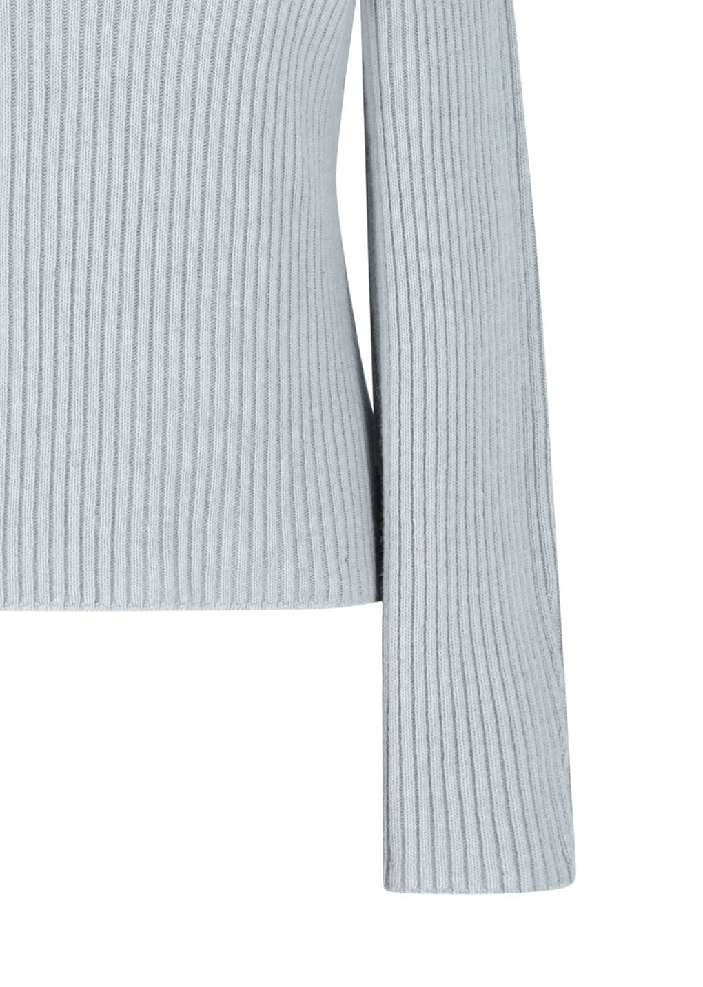 ribbed turtle pullover, light grey