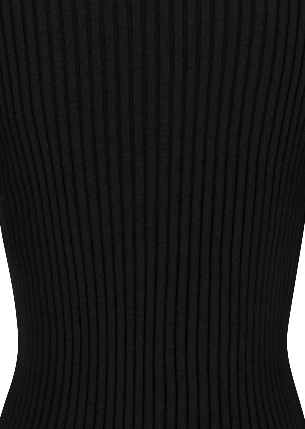 ribbed high neck zip up, black