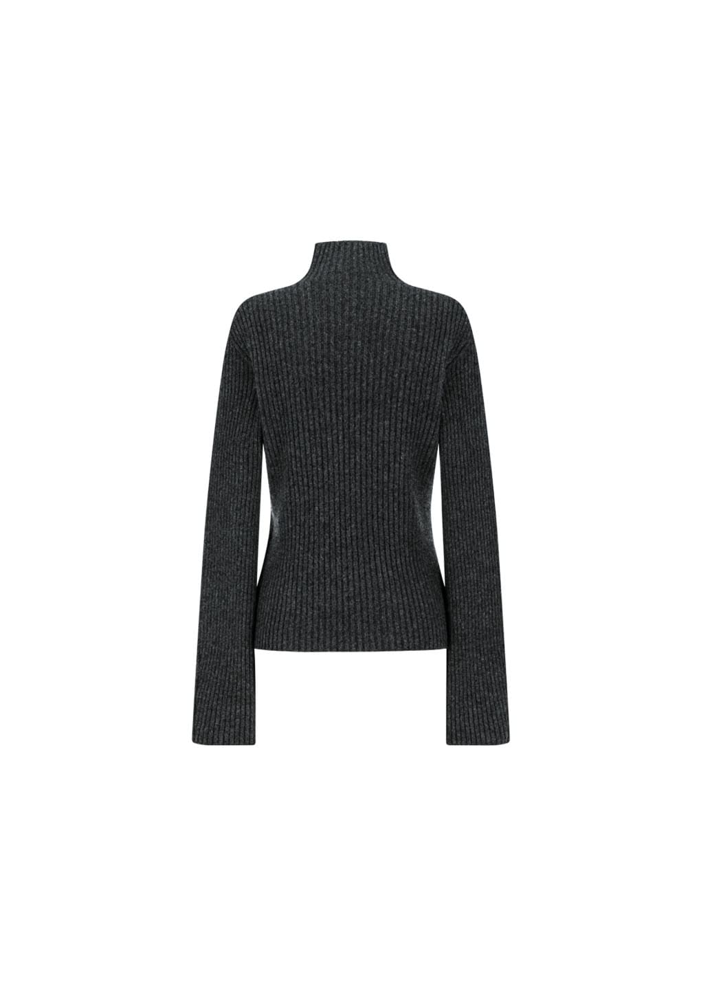 ribbed turtle pullover, charcoal hover