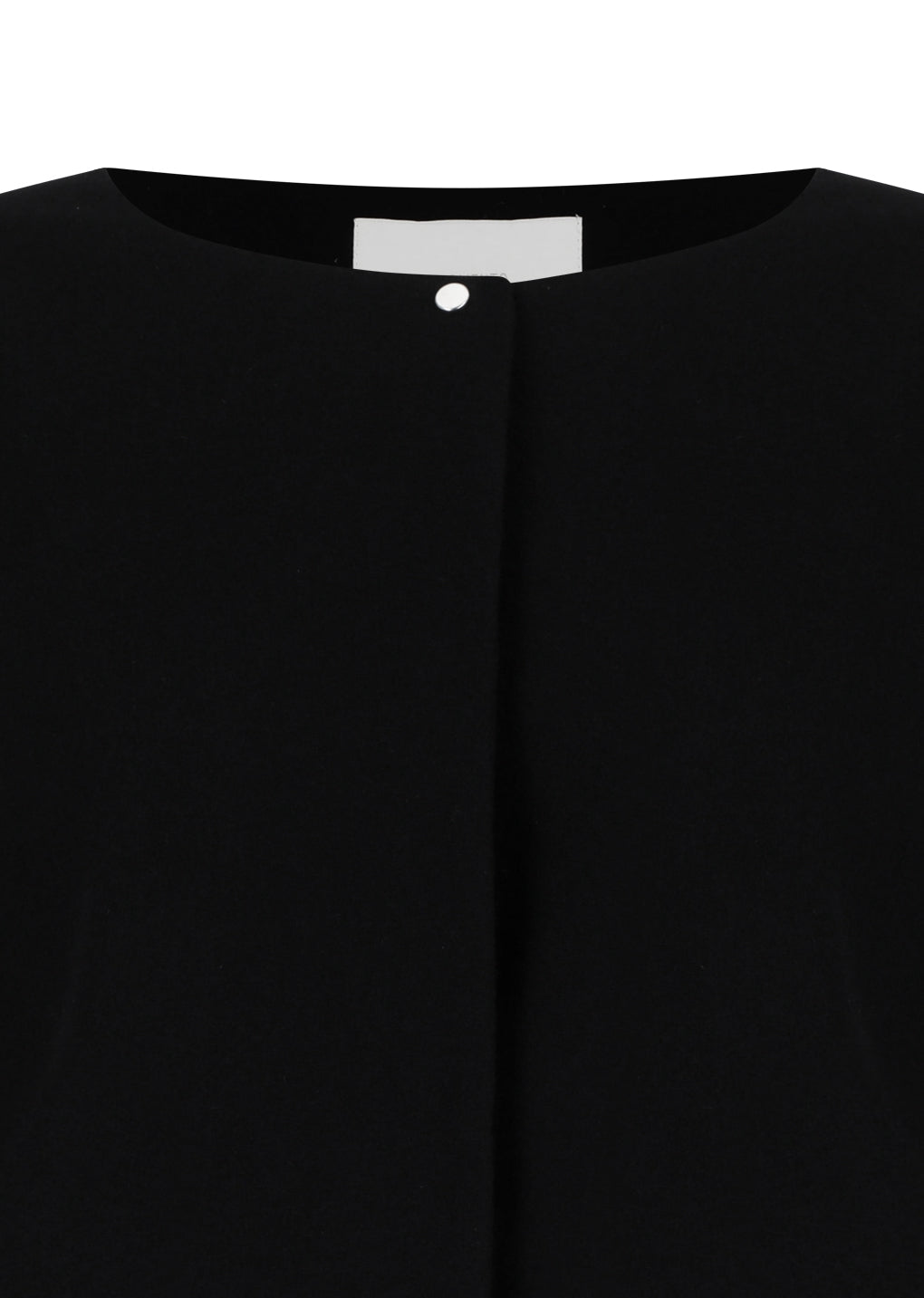 rounded shoulder jacket, black