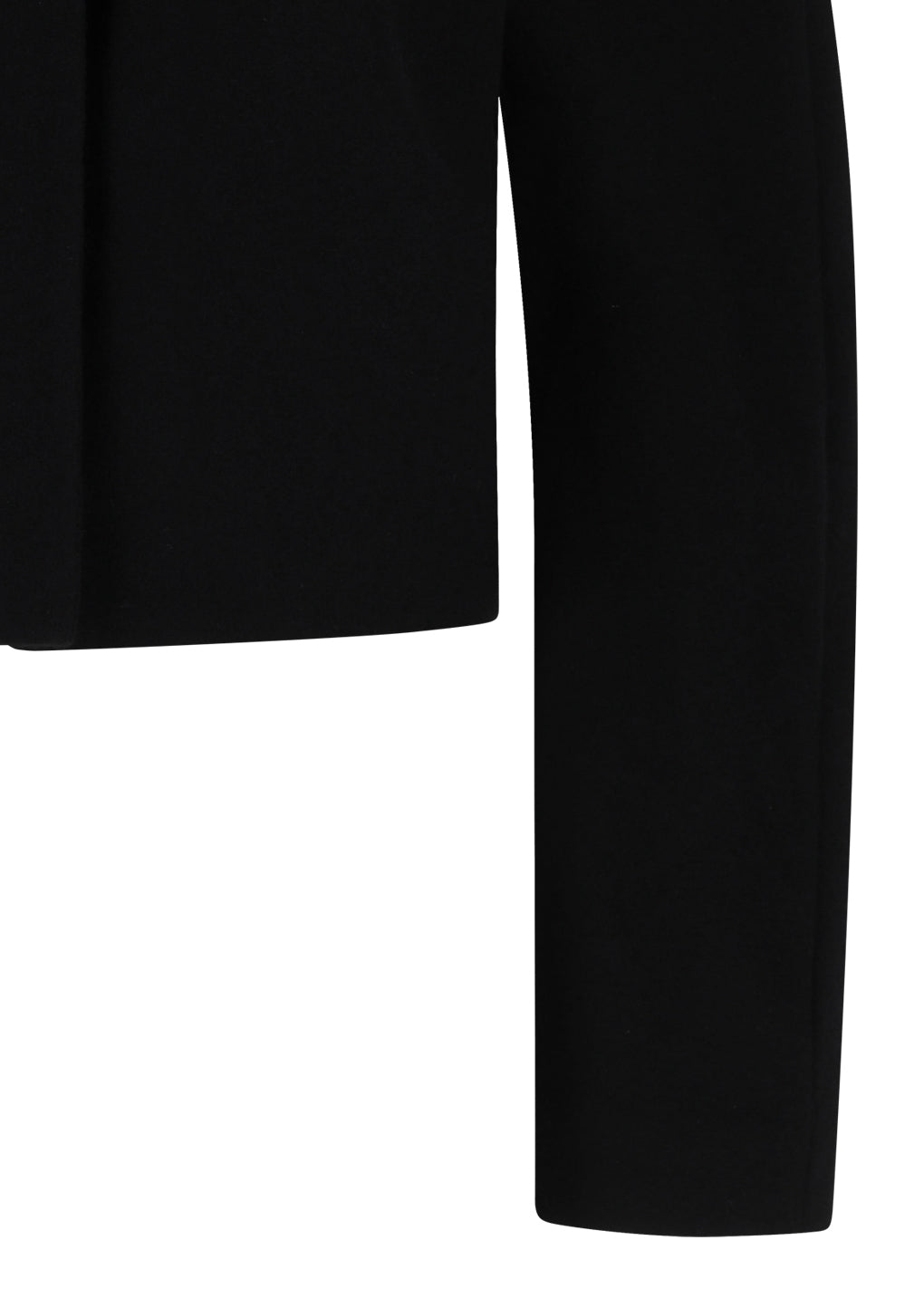 rounded shoulder jacket, black
