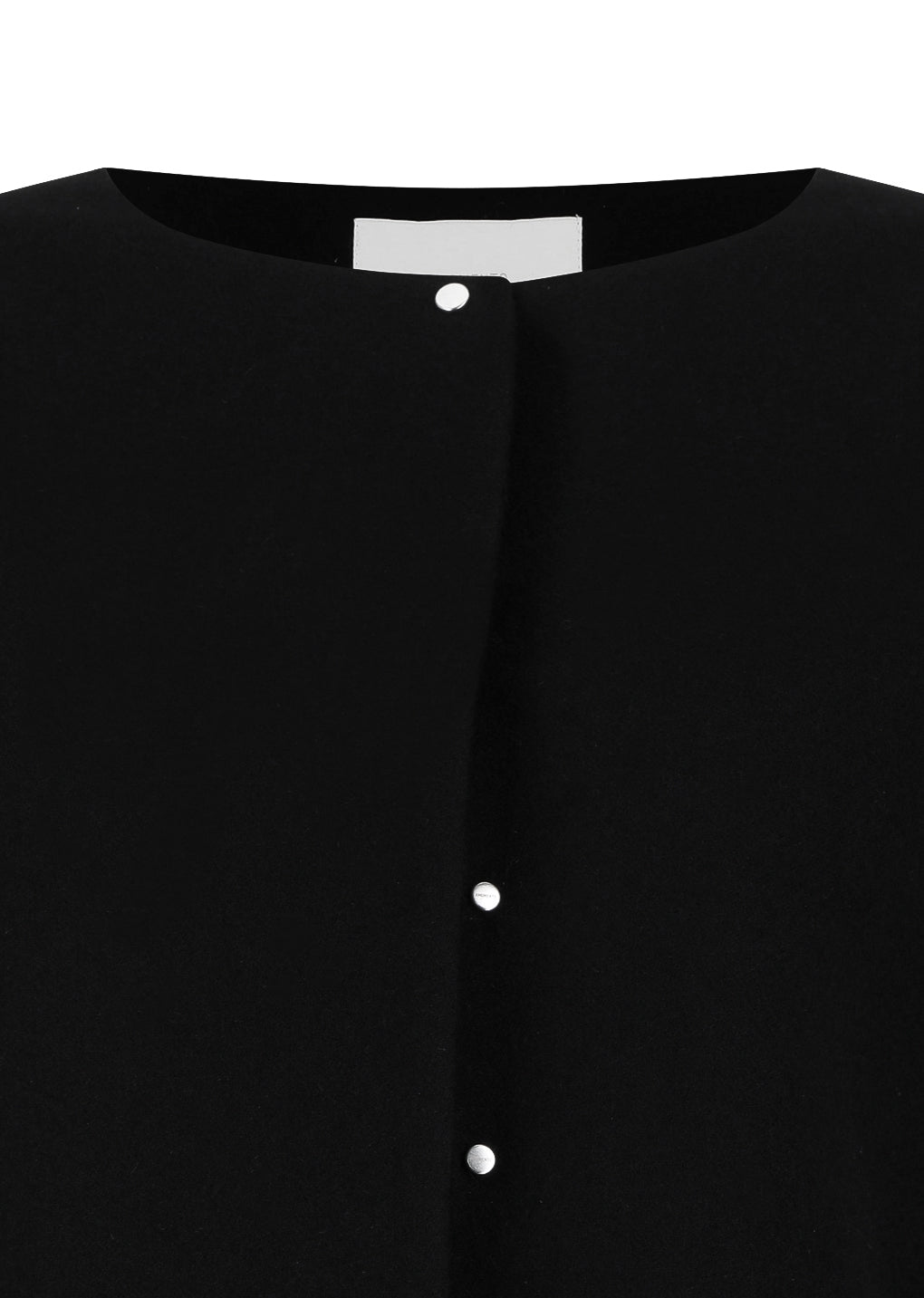 rounded shoulder jacket, black
