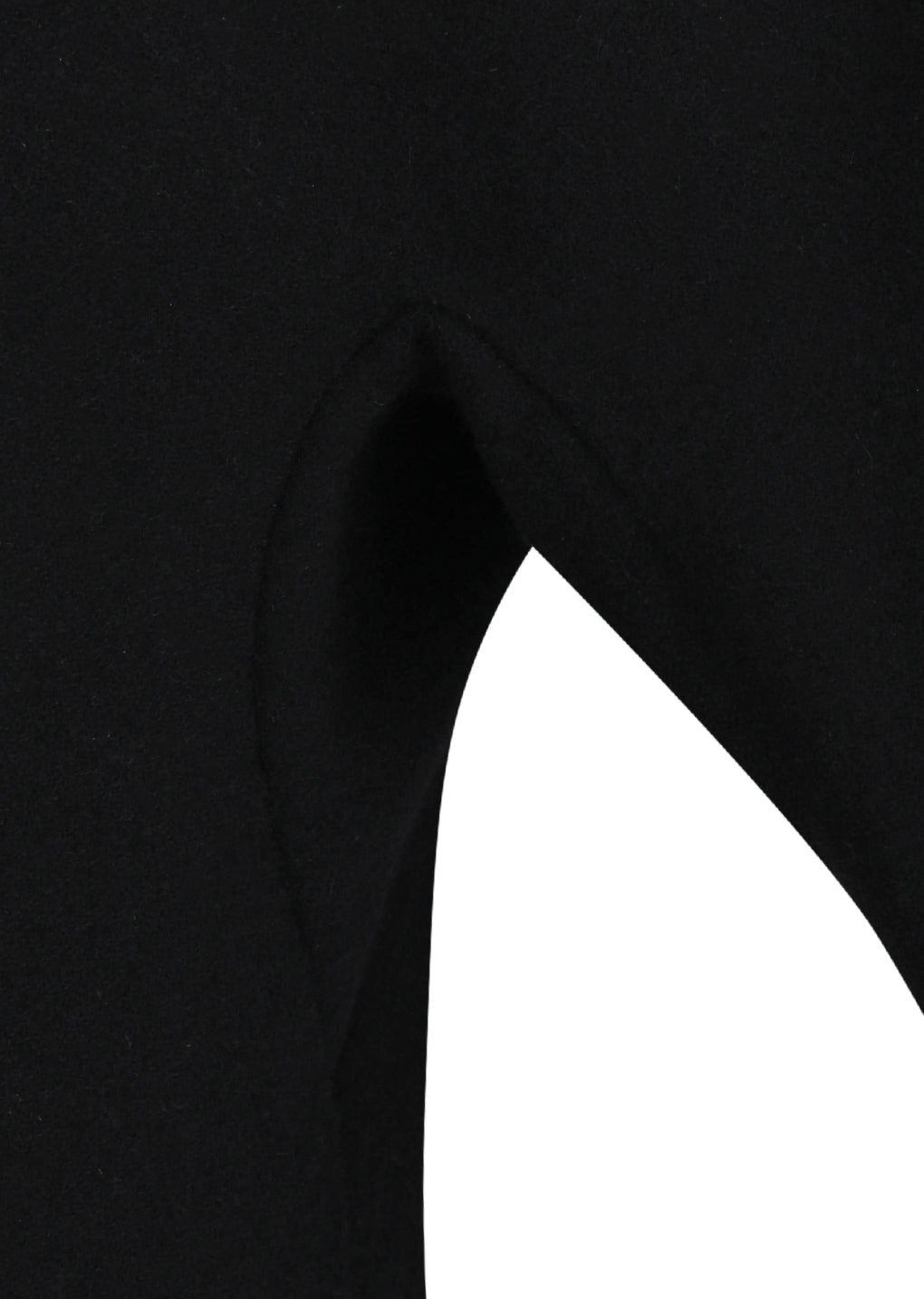 rounded shoulder long jacket, black