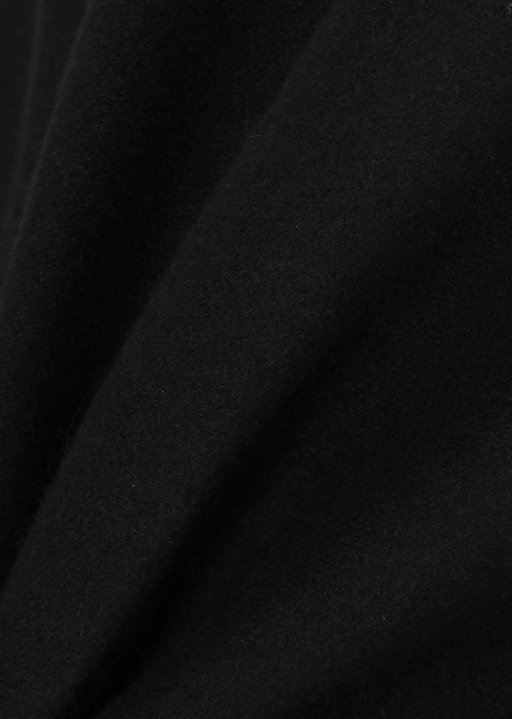 rounded shoulder long jacket, black