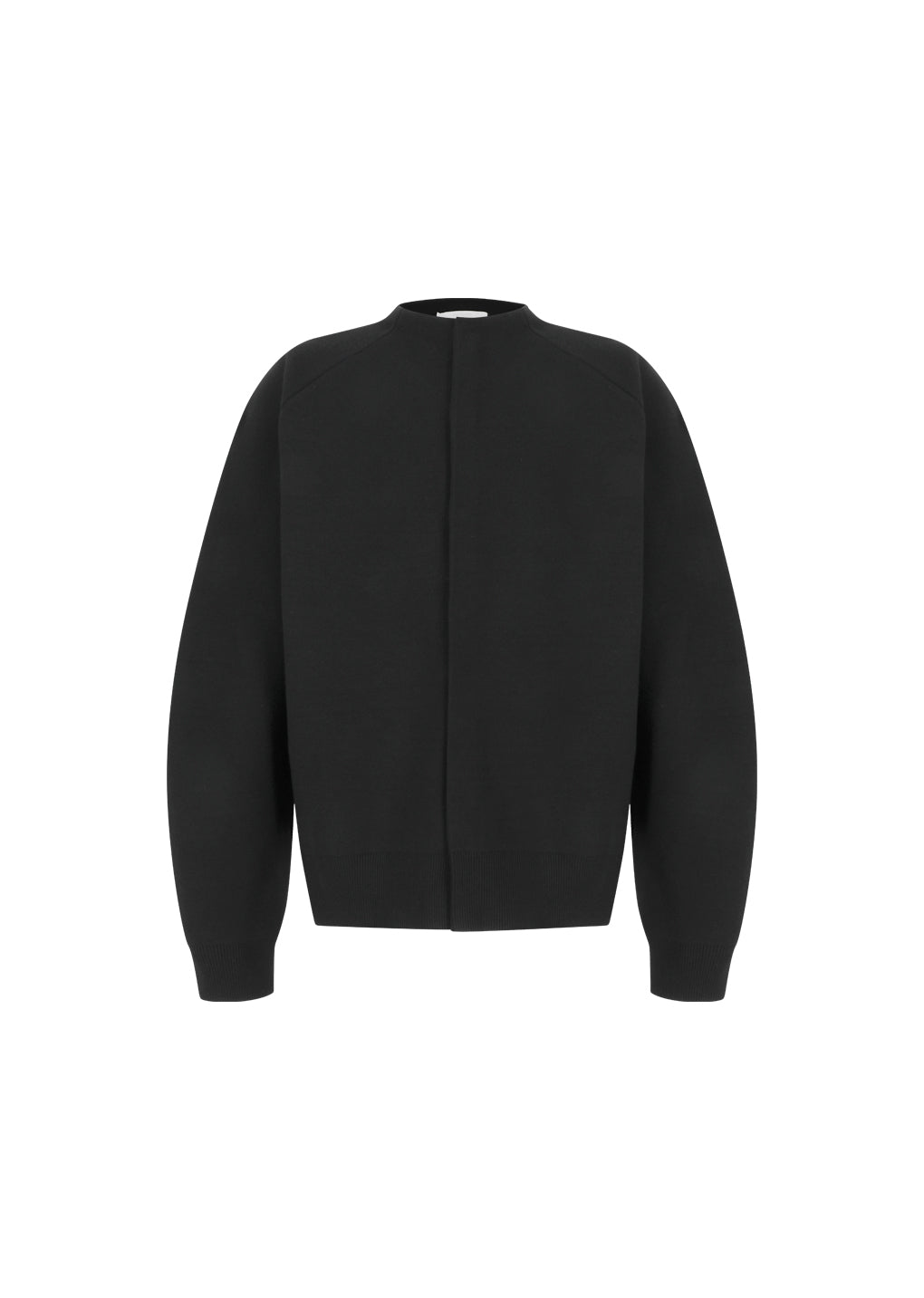 rounded sleeve cardigan, black
