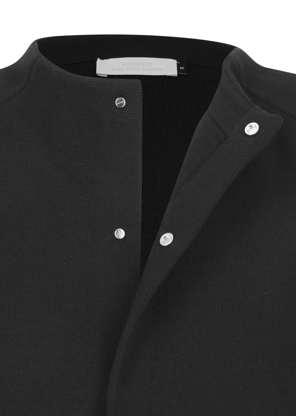 rounded sleeve cardigan, black