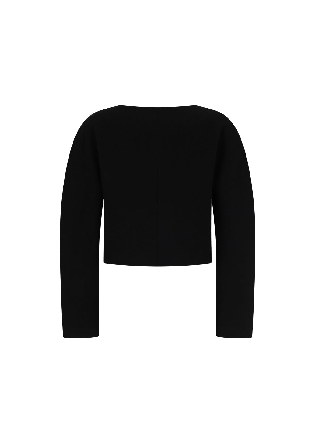 rounded shoulder jacket, black hover