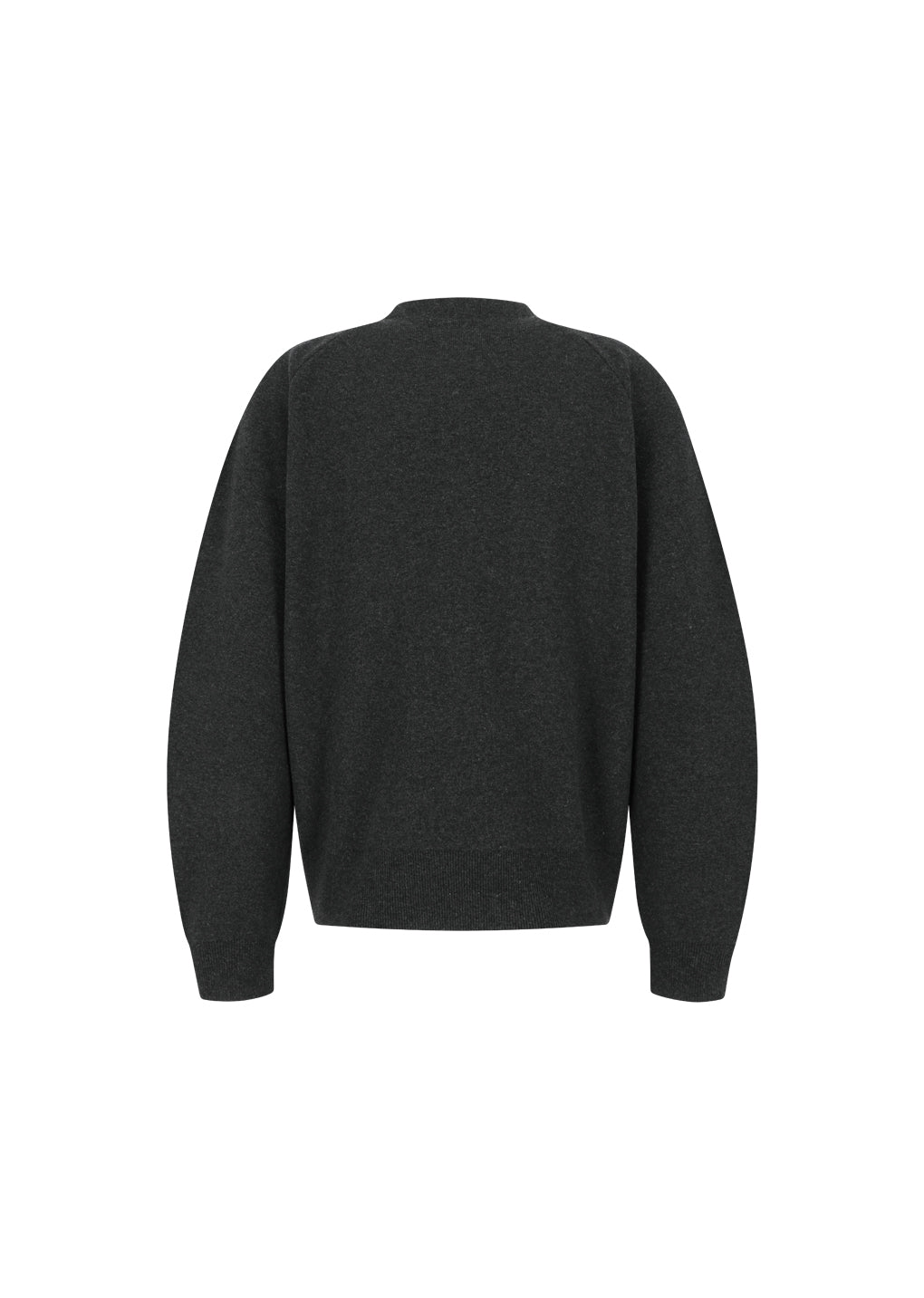 rounded sleeve cardigan, charcoal