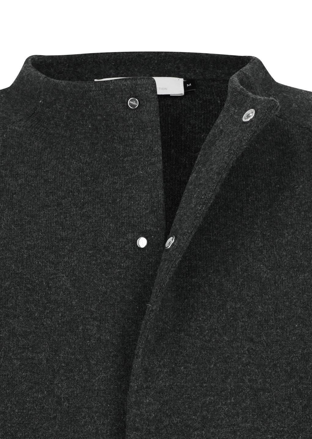 rounded sleeve cardigan, charcoal
