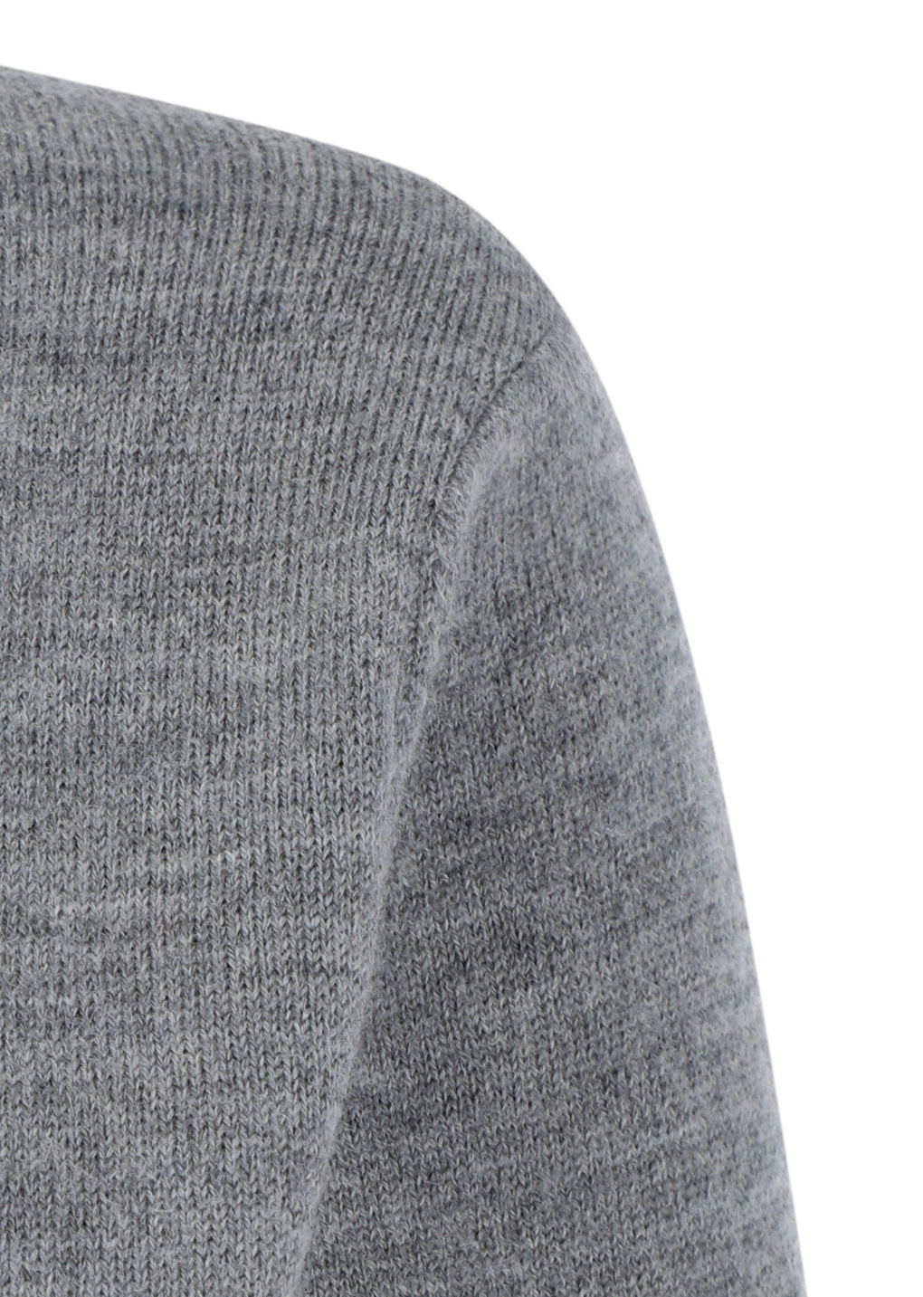 round neck crop cardigan, melange grey