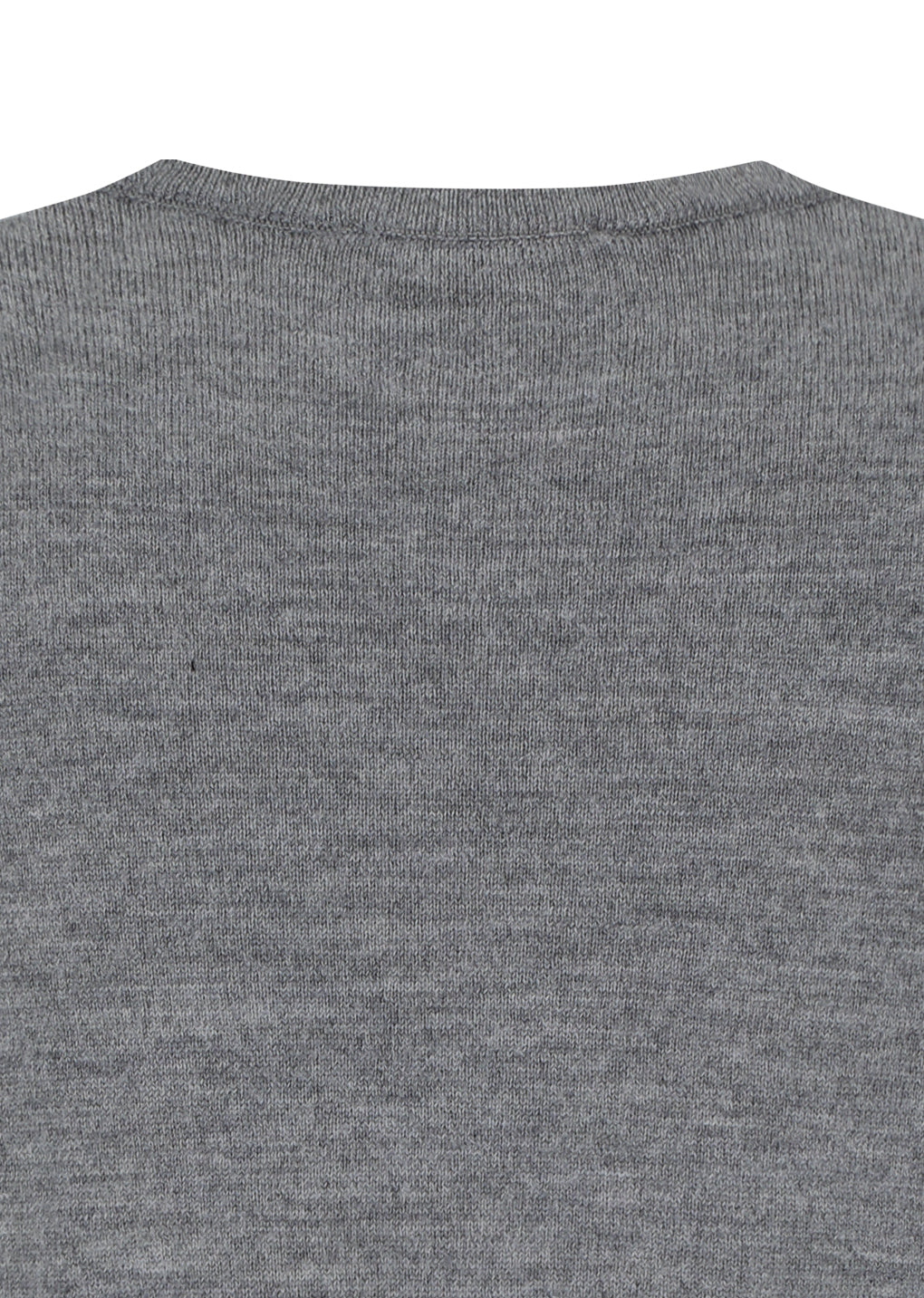 round neck crop cardigan, melange grey