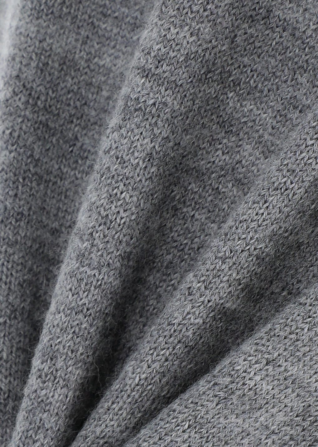 round neck crop cardigan, melange grey