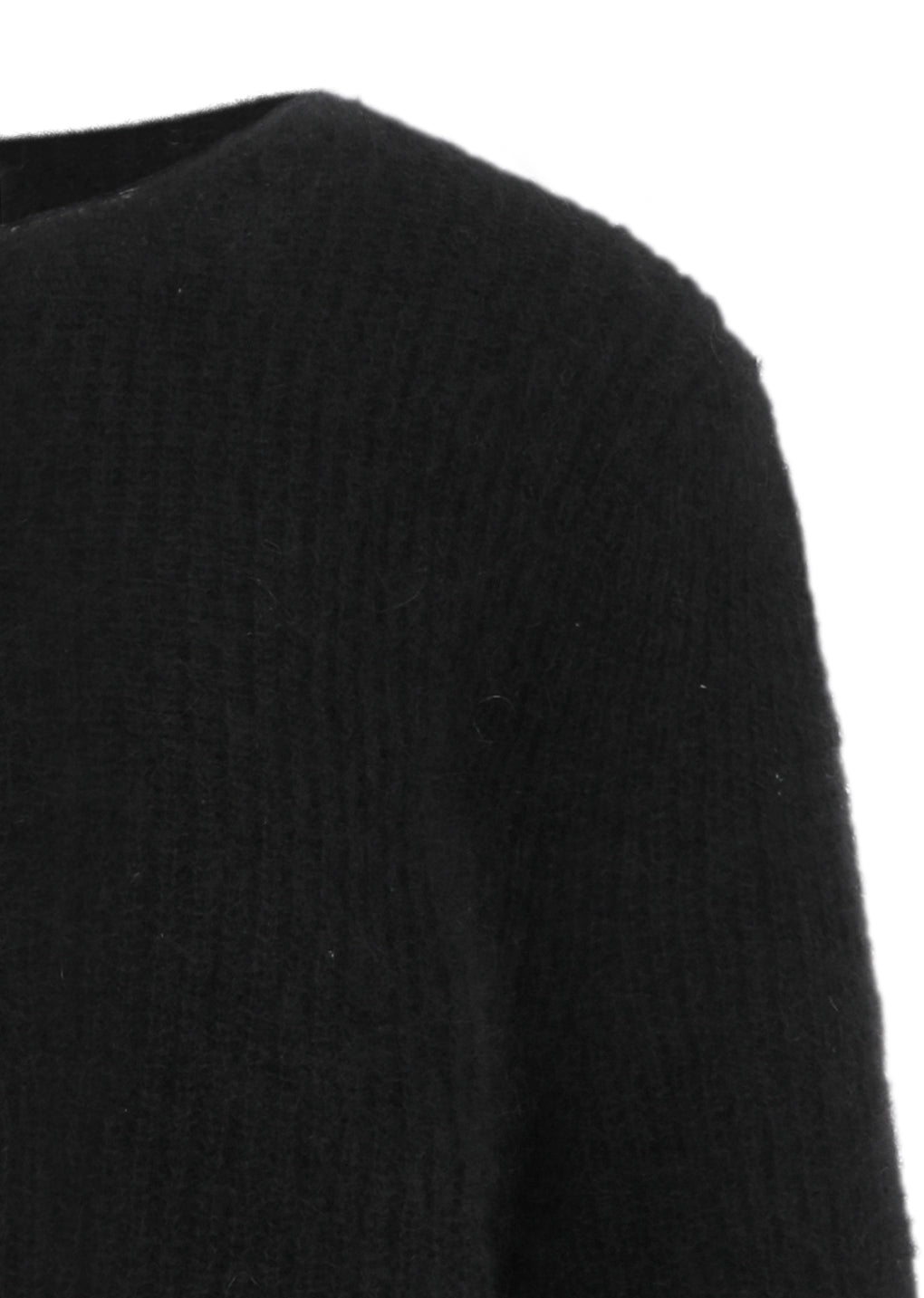 round neck sheer cardigan, black