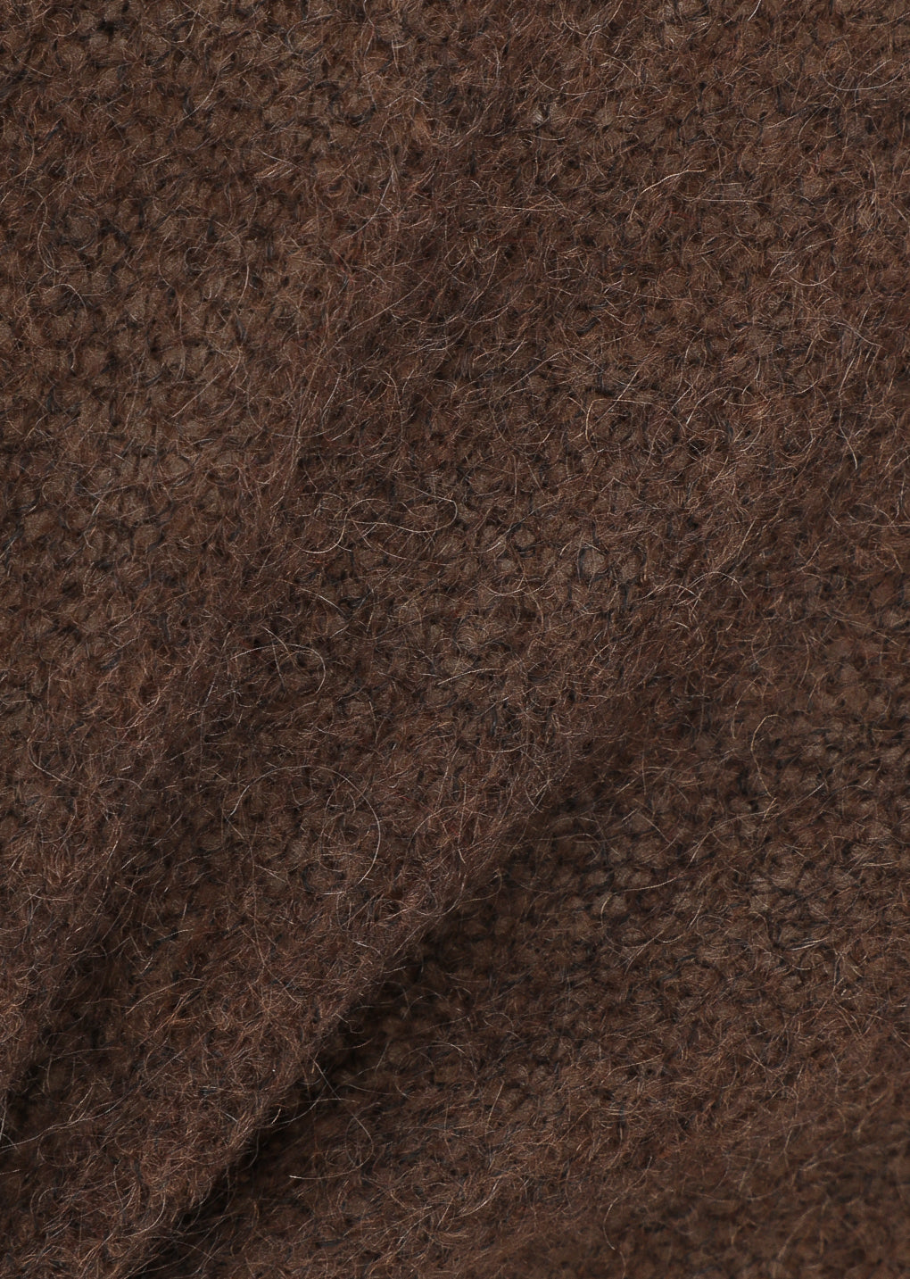 round neck sheer cardigan, brown