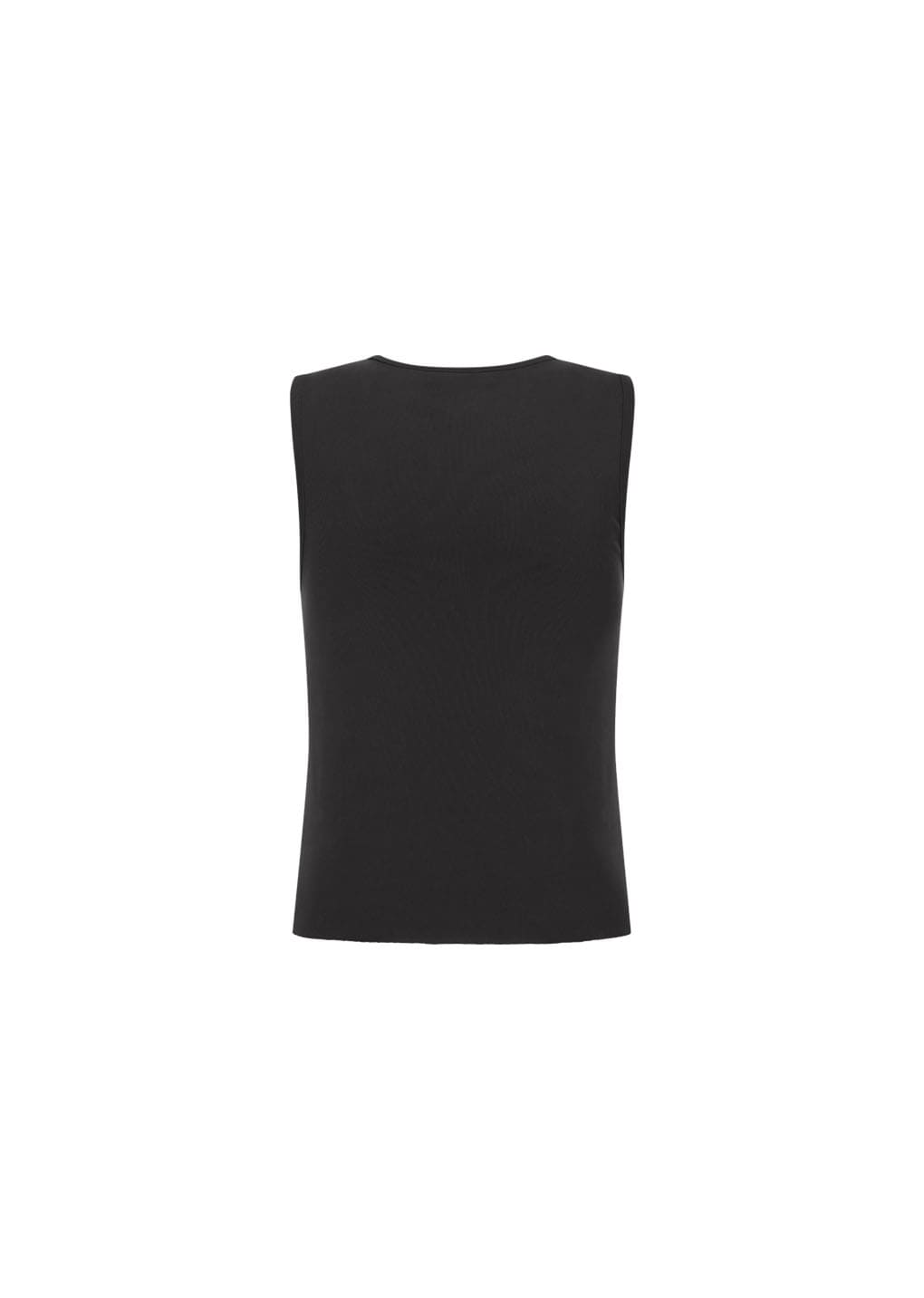 round neck sleeveless top, charcoal hover