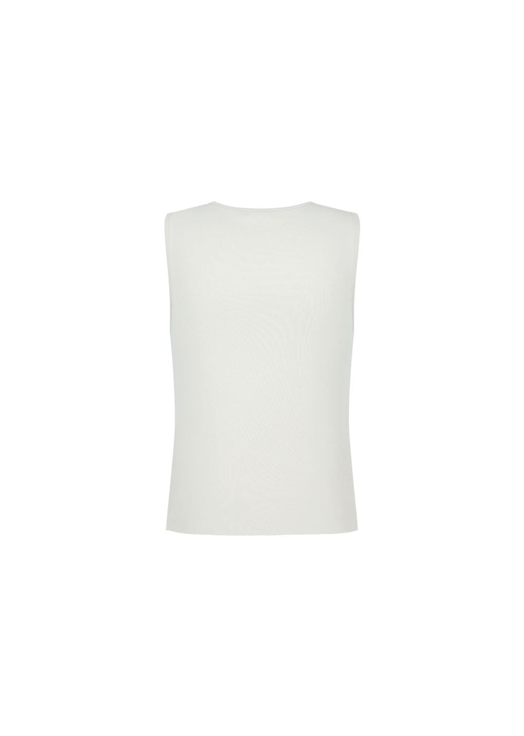 round neck sleeveless top, ivory hover