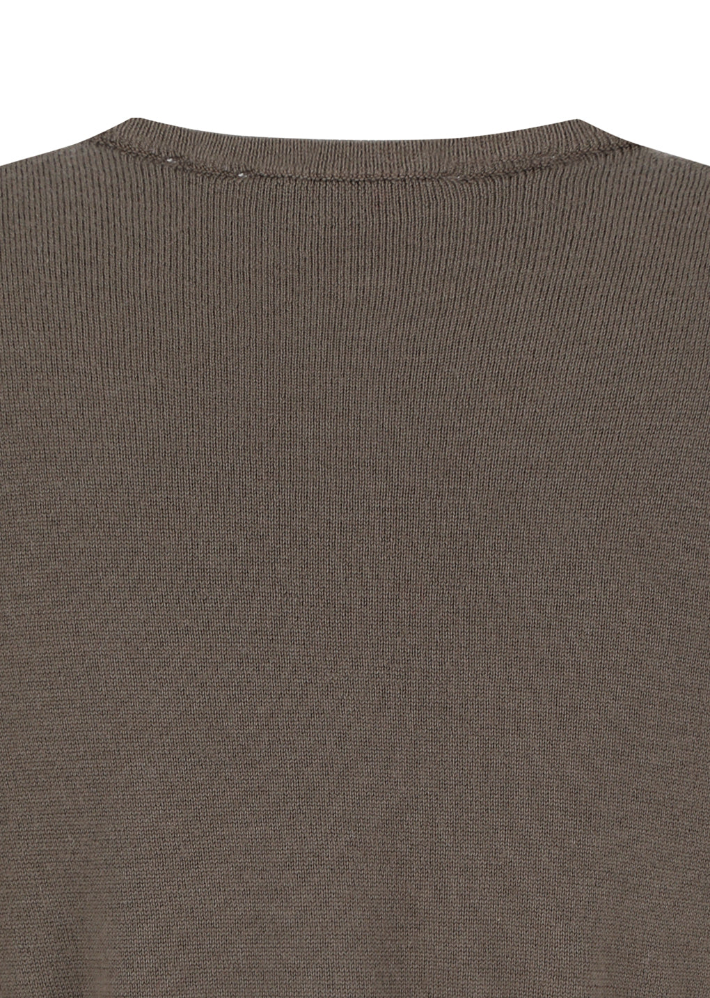 round neck crop cardigan, brown