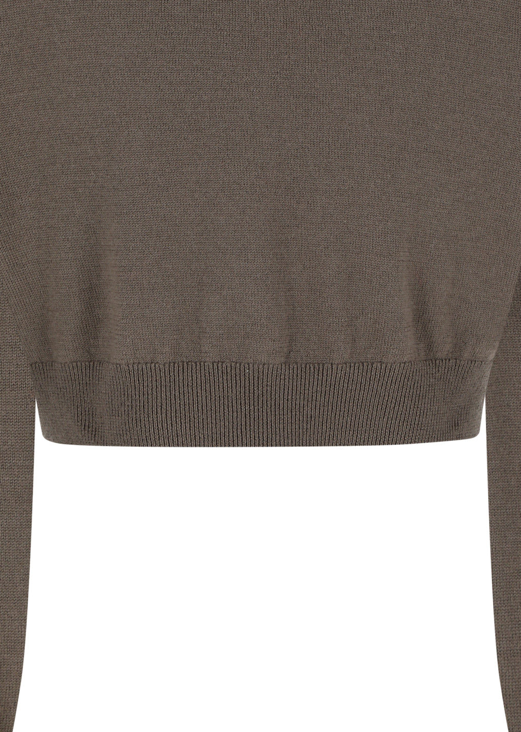 round neck crop cardigan, brown