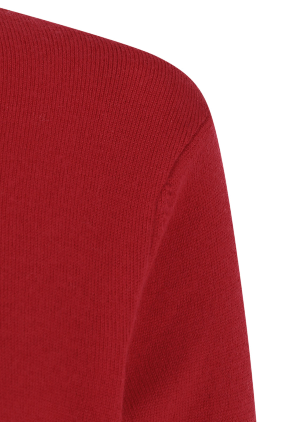 round neck crop cardigan, red