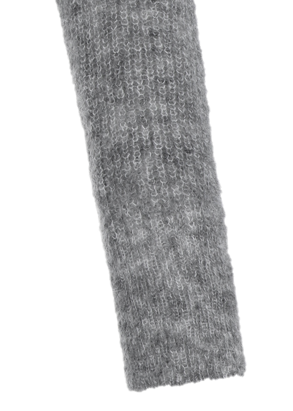 round neck sheer cardigan, melange grey