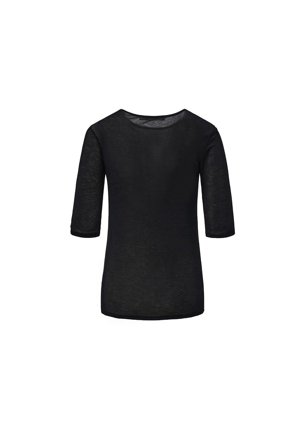 round short sleeve t-shirts, black